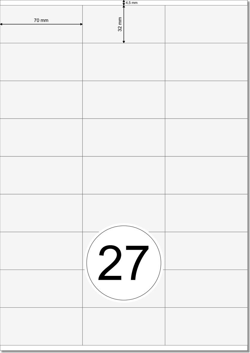Etikettenvorlage 70x32 mm