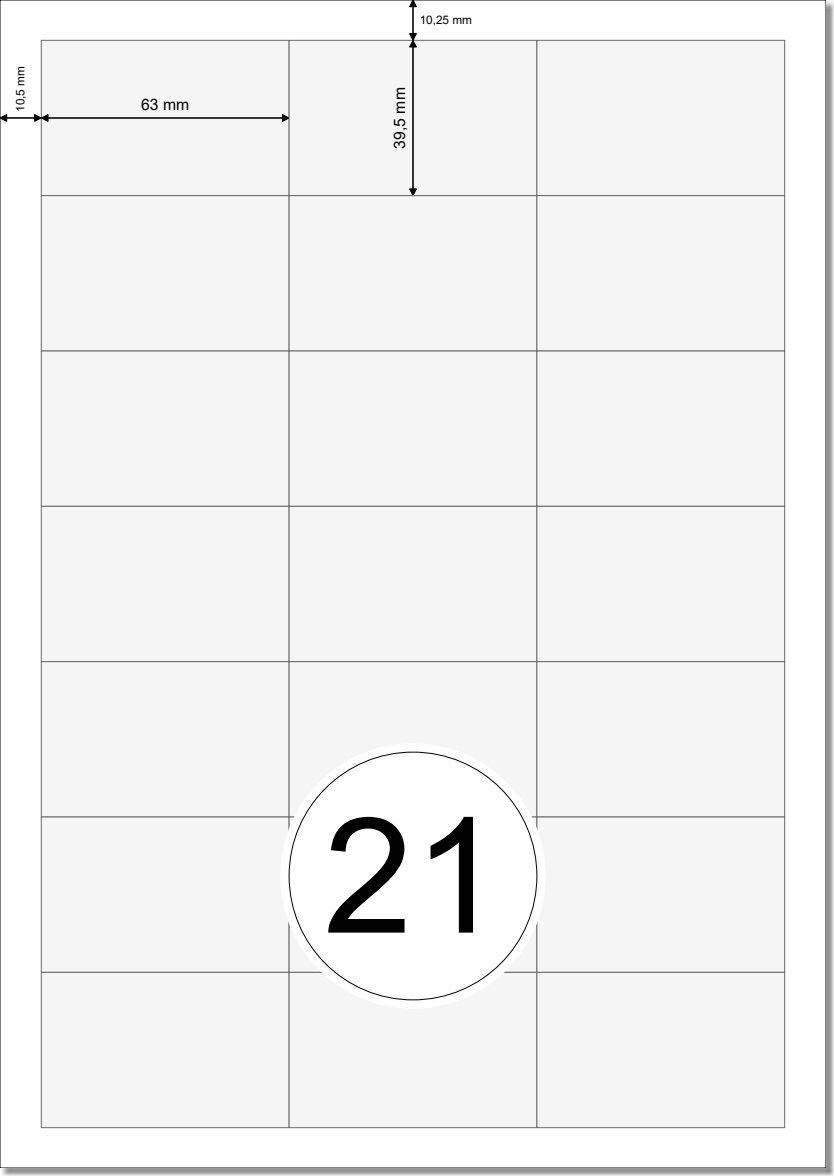 Etikettenvorlage 63x39,5 mm
