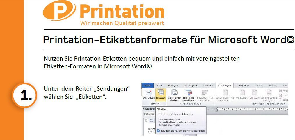 Printation Etiketten Vorlagen Intuiflex