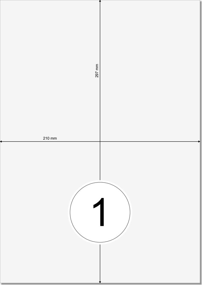 Etikettenvorlage 210x297 mm