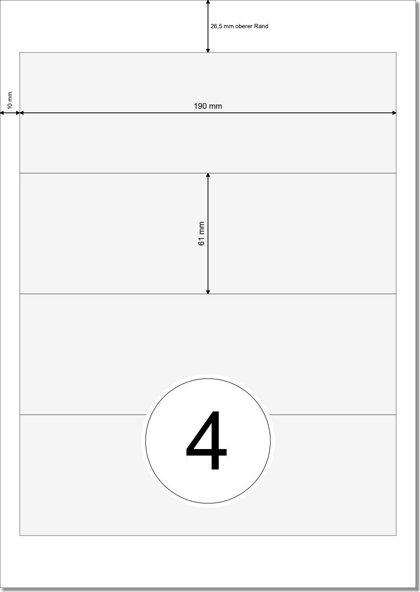 Etikettenvorlage 190x61 mm