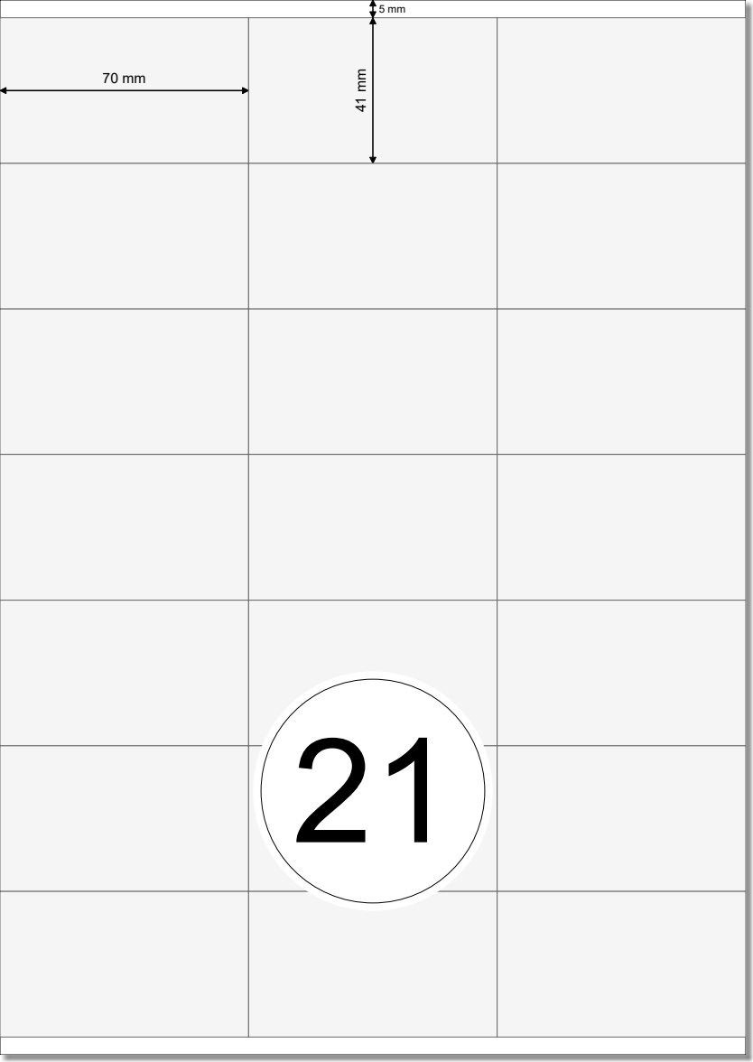Etikettenvorlage 70x41 mm