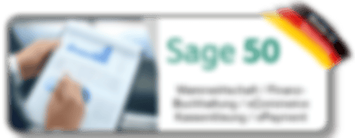 Zur Produktseite Sage50 für Waren- und Lagerwirtschaft / Finanz-Buchhaltung / eCommerce / Kassenlösung / ePayment sowie Lohn-Buchhaltungs-Lösung von Sage Software
