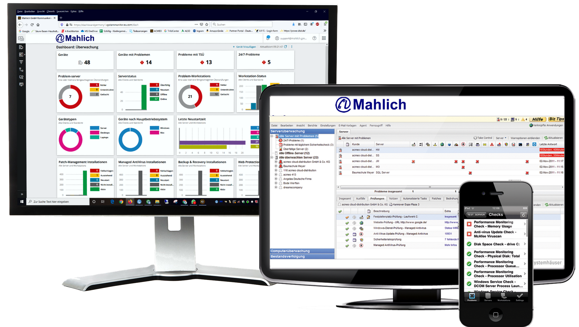 Mahlich Portfolio Systemhaus IT EDV Computer Lohne Monitoring