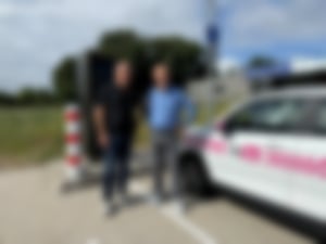 Ludger Brockhede, Inhaber von CUT! Energy und Niko Schaten, Geschäftsfüherer bei Tobit.Software