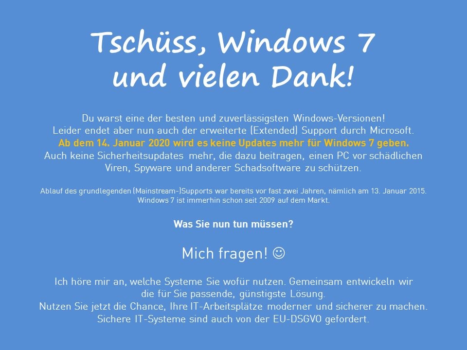 Support-Ende für Windows 7 - Support-Ende Windows
