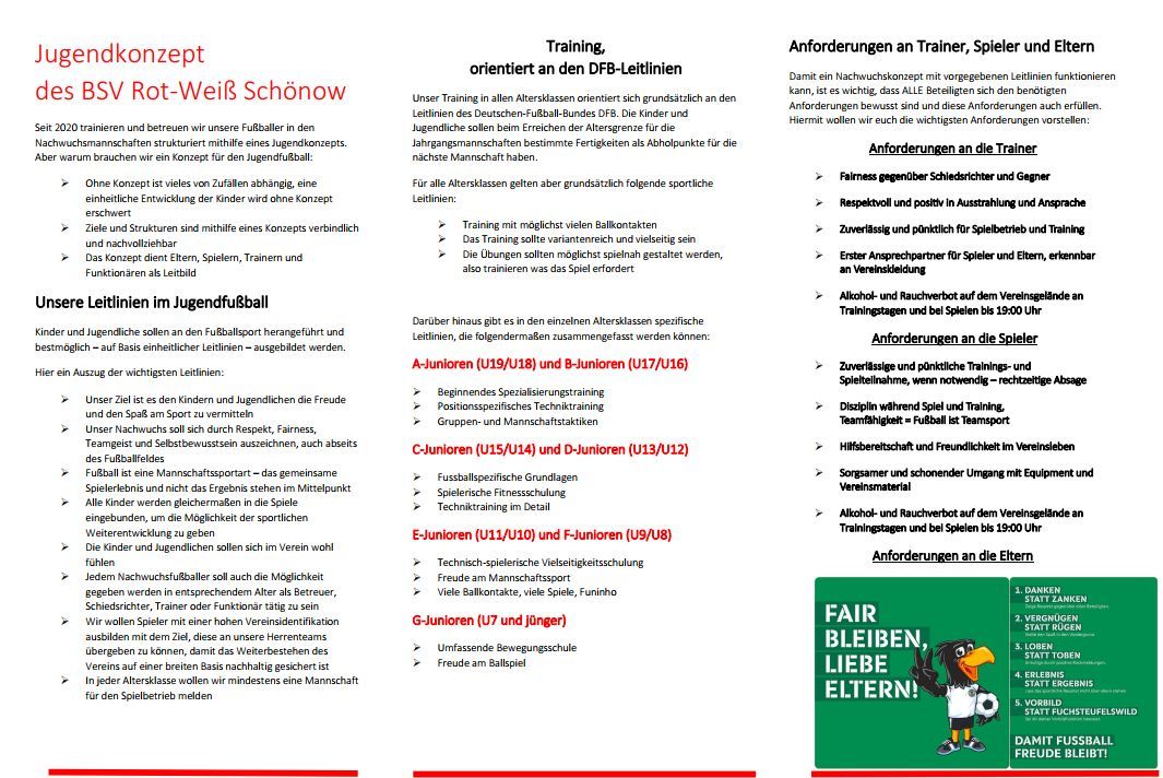Nachwuchskonzept | BSV Rot Weiß Schönow