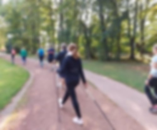 Nordic Walking im Kurpark in Bad Westernkotten