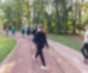 Nordic Walking im Kurpark in Bad Westernkotten