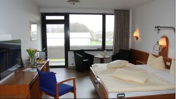 Eines unserer modern und komfortabel ausgestatteten Doppelzimmer