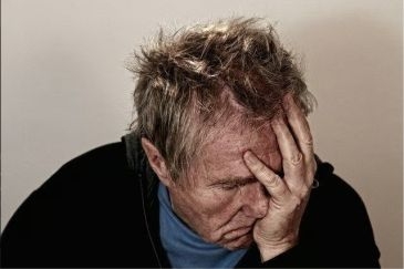 Mann mit Depressionen