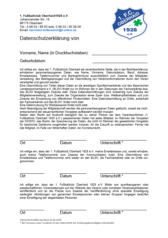 Anmeldeformular 2
