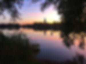 Werder Insel im Sonnenuntergang