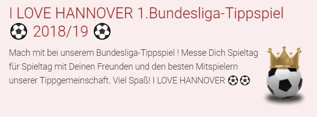 I LOVE HANNOVER Bundesliga-Tippspiel ⚽ 2021/22 ⚽
