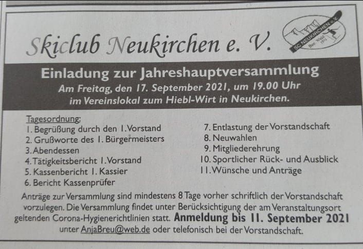 Aktuell | Skiclub Neukirchen e.V.
