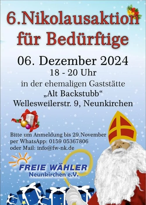 FREIE WÄHLER verteilen Nikolaustüten an Bedürftige