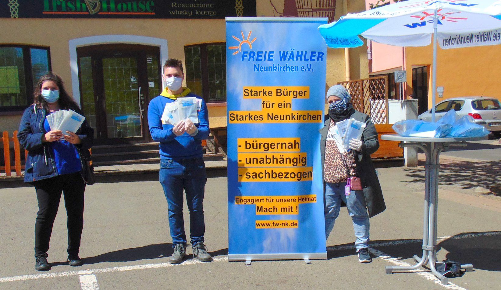  Freie Wähler verteilen kostenlose Masken an Bürger