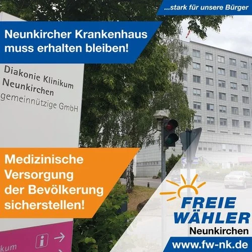 Neunkircher Krankenhaus muss erhalten bleiben! - FREIE WÄHLER kritisieren Äußerung der Marienhaus-Gruppe