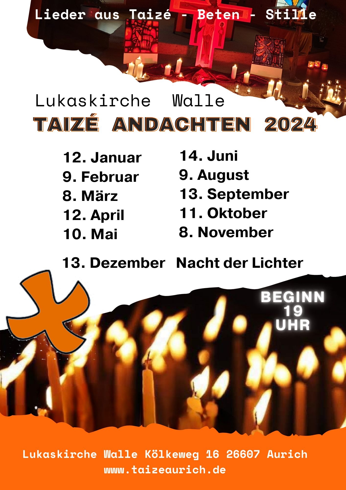 Termin-Vorschau 2024 - Termine 2024 | Taizé Aurich