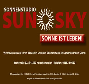 Anmelden | Sonnenstudio Sun Sky
