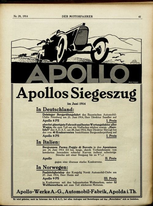 Motorsport-Erfolge | Apollo-Werke Apolda