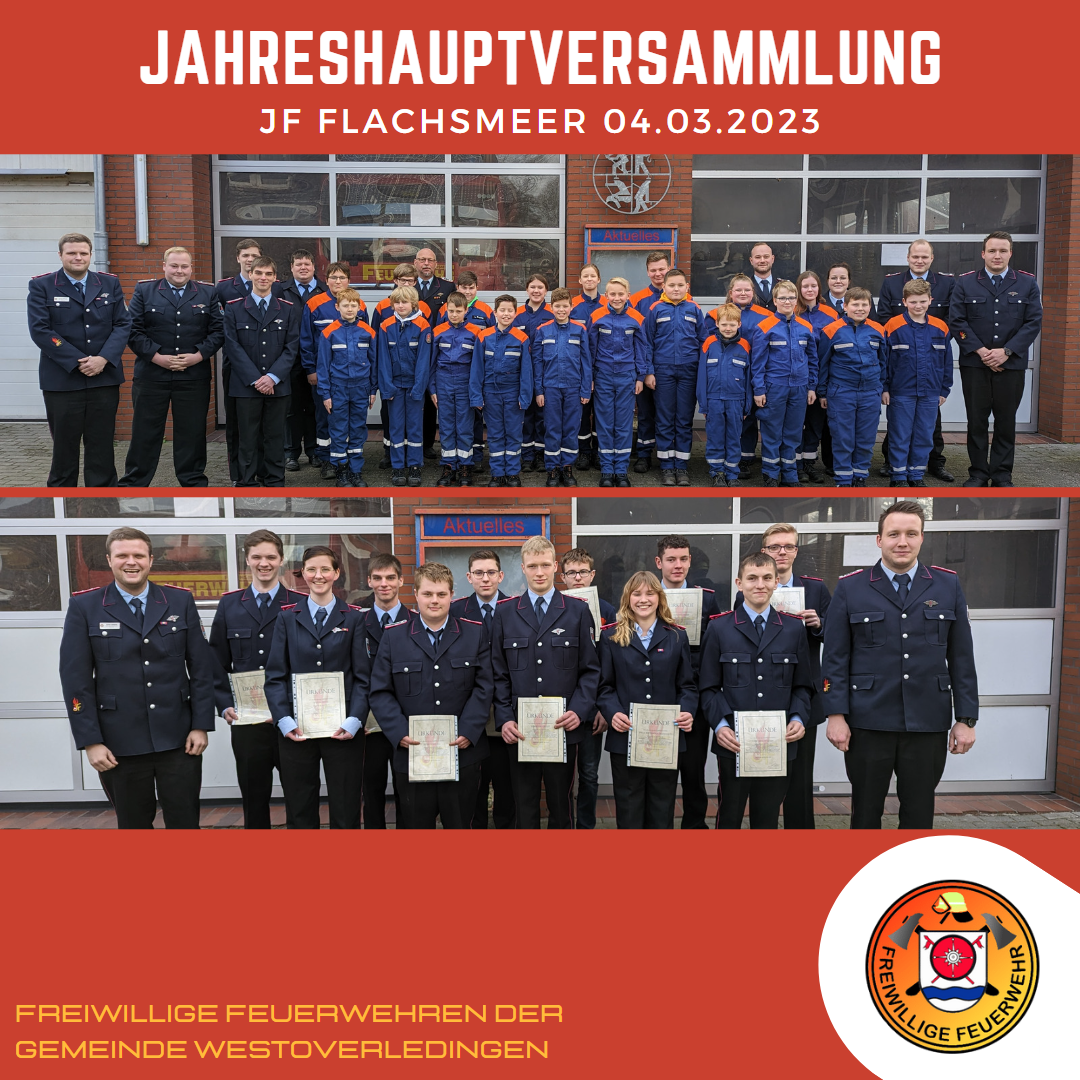 Mitgliederversammlung Jugendfeuerwehr Flachsmeer