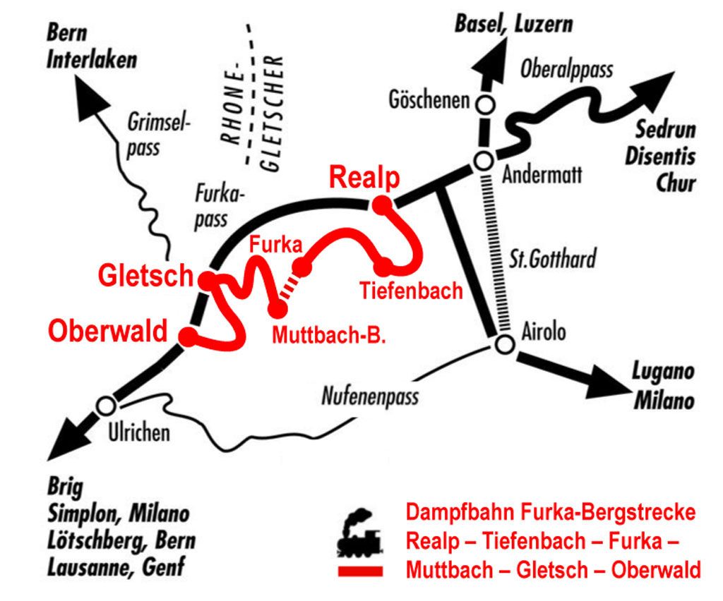 Karten/Informationen | Dampfbahn Furka-Bergstrecke