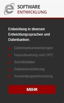 Software Entwicklung. Entwicklung in diversen Entwicklungssprachen und Datenbanken  