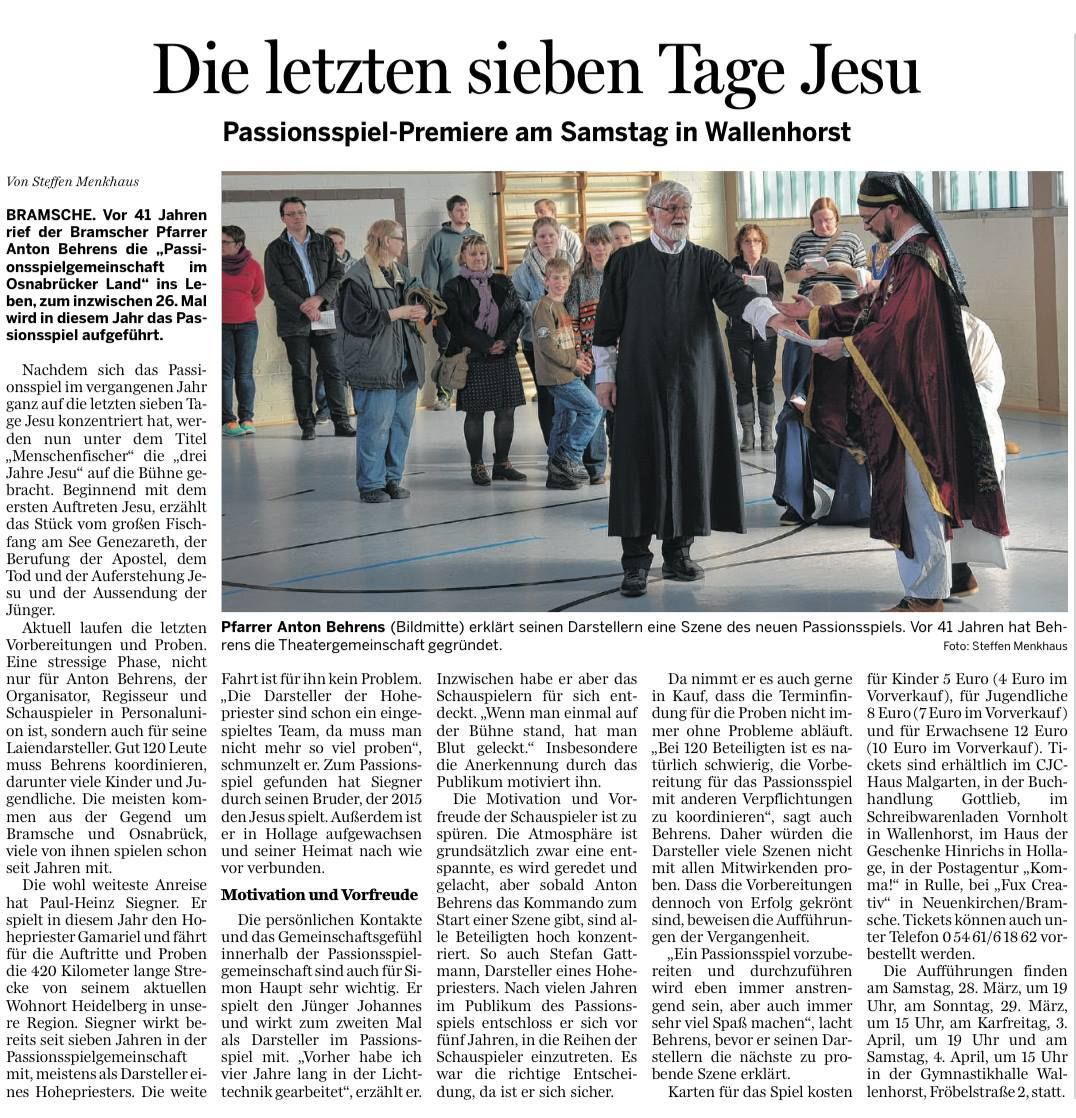 Die letzten sieben Tage Jesu | NOZ
