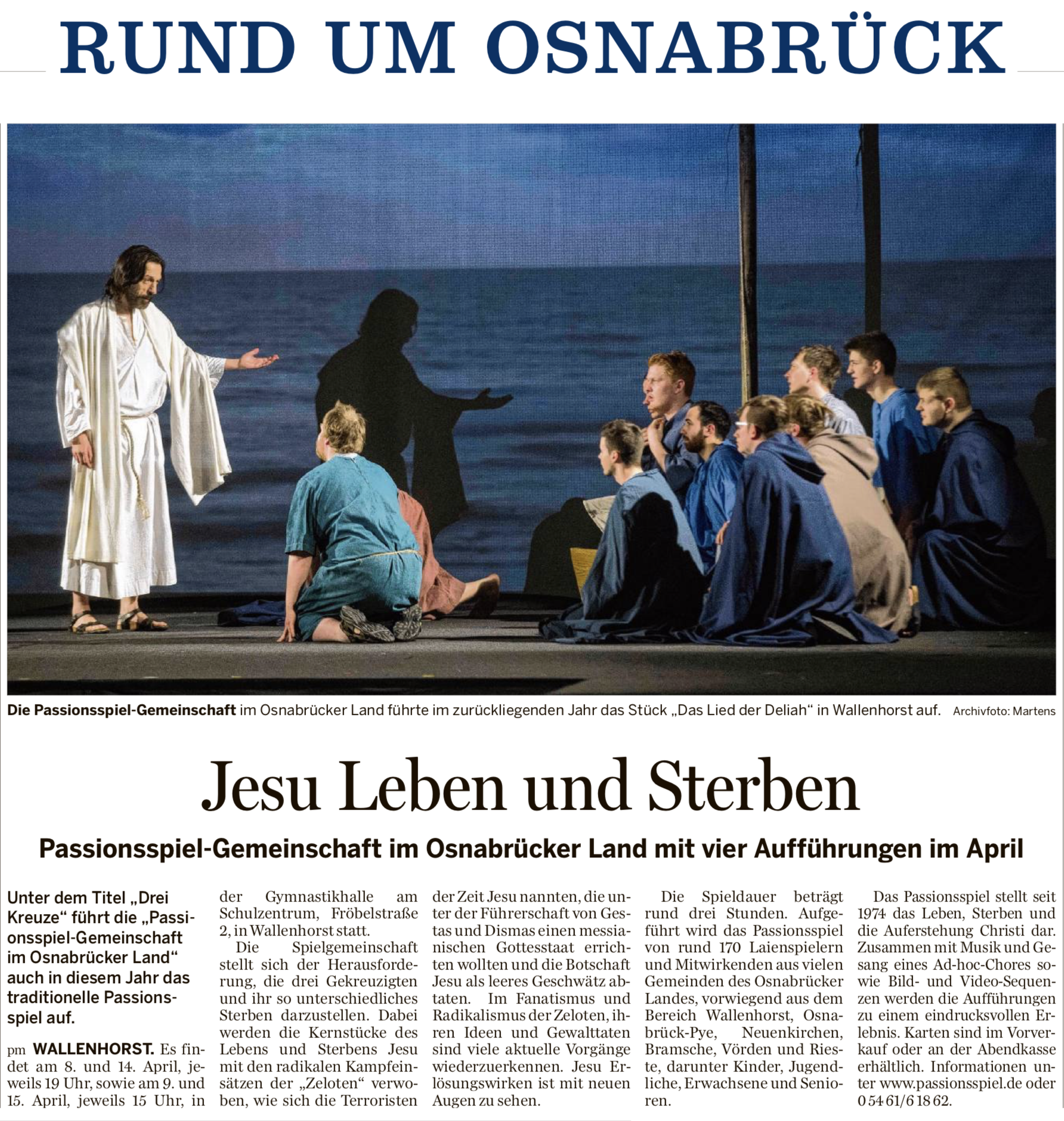 Jesu Leben und Sterben | NOZ 2017