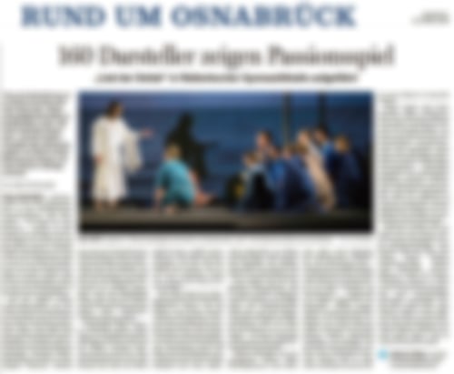 160 Darsteller zeigen Passionsspiel | 29. März 2016