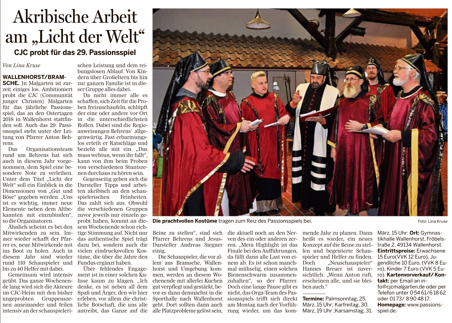 Akribische Arbeit am "Licht der Welt" | NOZ 2018