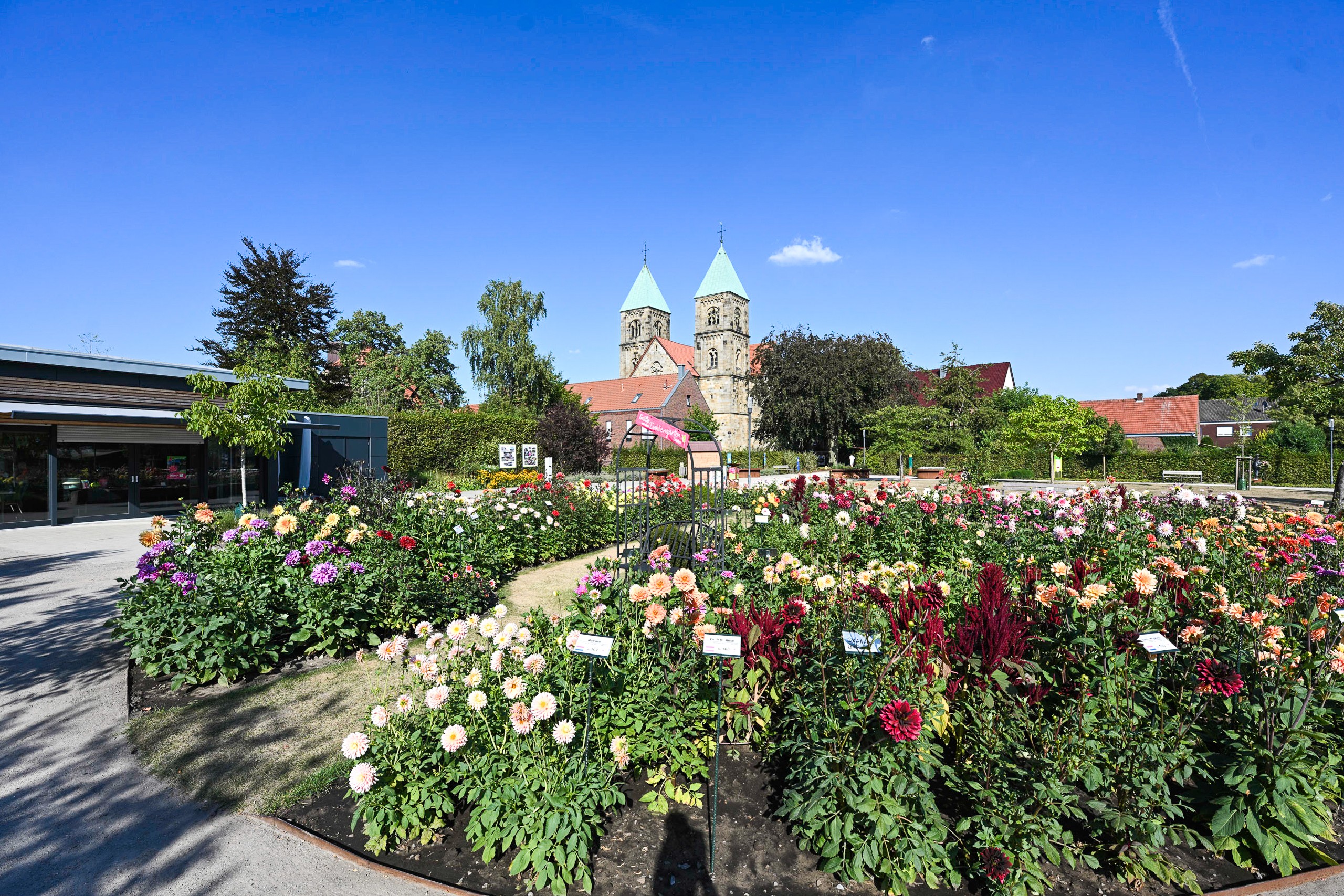 Dahliengarten Legden von oben