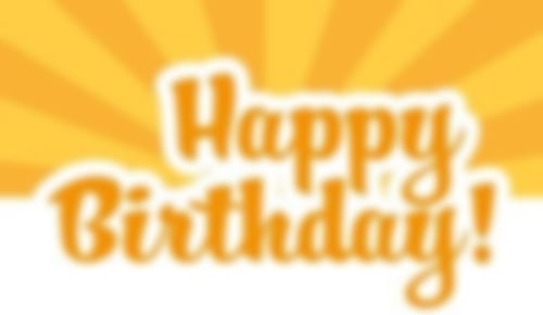 In gelber Schrift steht Happy Birthday!