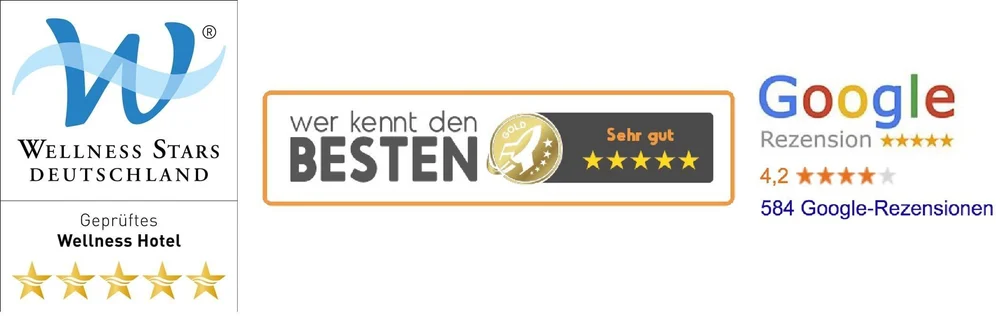 Unsere Siegel: Wellness Stars Deutschland, wer kennt den Besten, Google