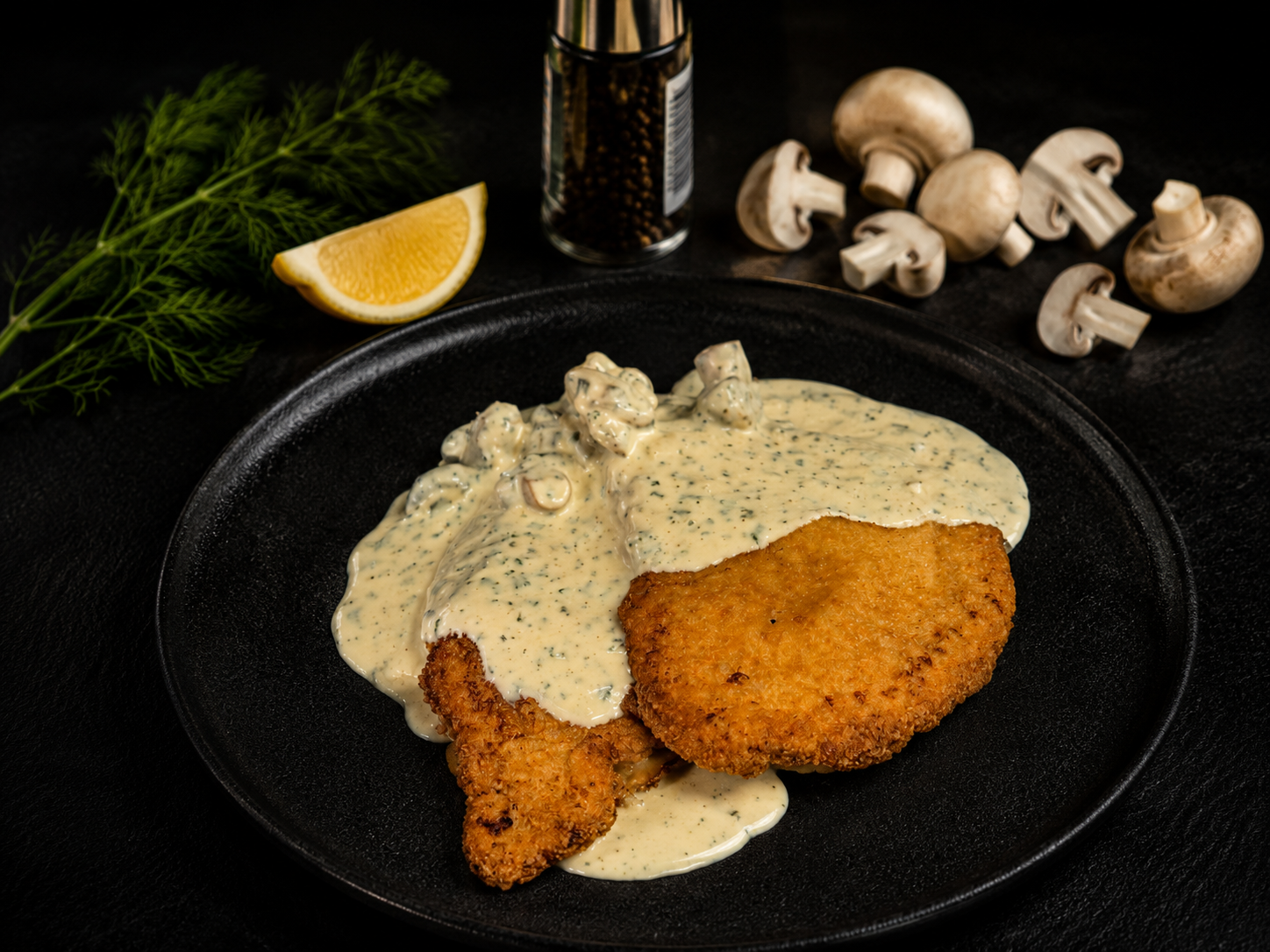 Pizza Netz Schnitzel