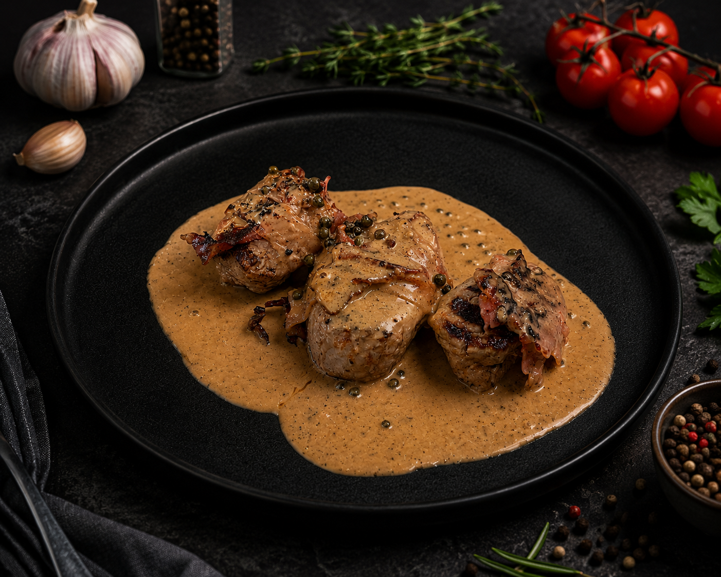 Pizza Netz Schweinefilet