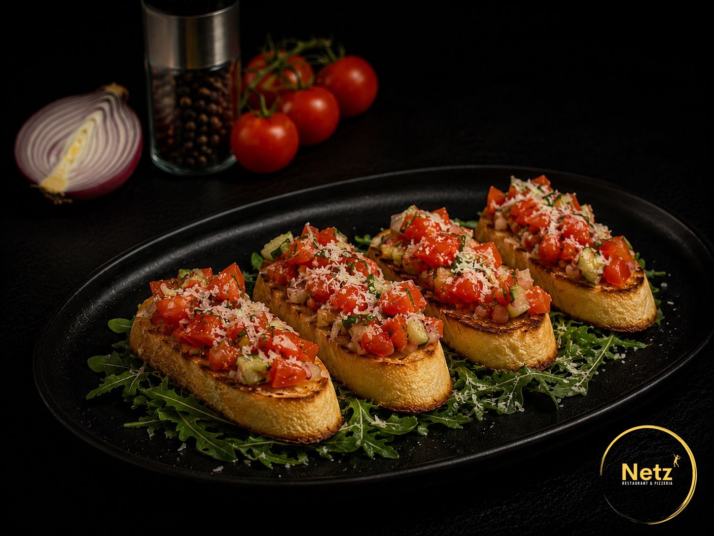 Pizza Netz Bruschetta