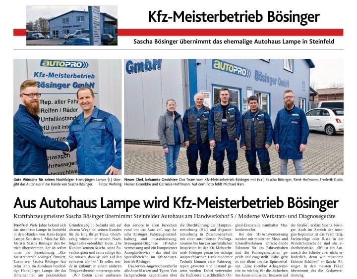 Auszug Oldenburgische Volkszeitung -