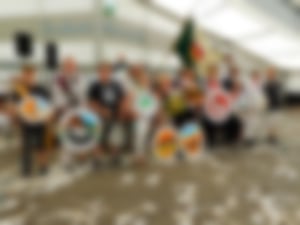 Volksfest Oberg 2019 Majestäten mit Scheibe