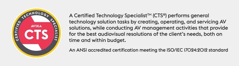 AVIXA CTS - Certified Technology Specialist | Volker Holtmeyer