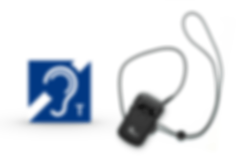 Piktogram Induktive Höranlage & Auri Receiver mit Halsringschleife