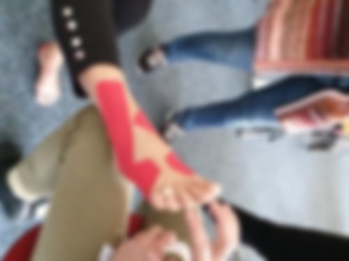 Taping des Sprunggelenkes in der podologischen Praxis Münster