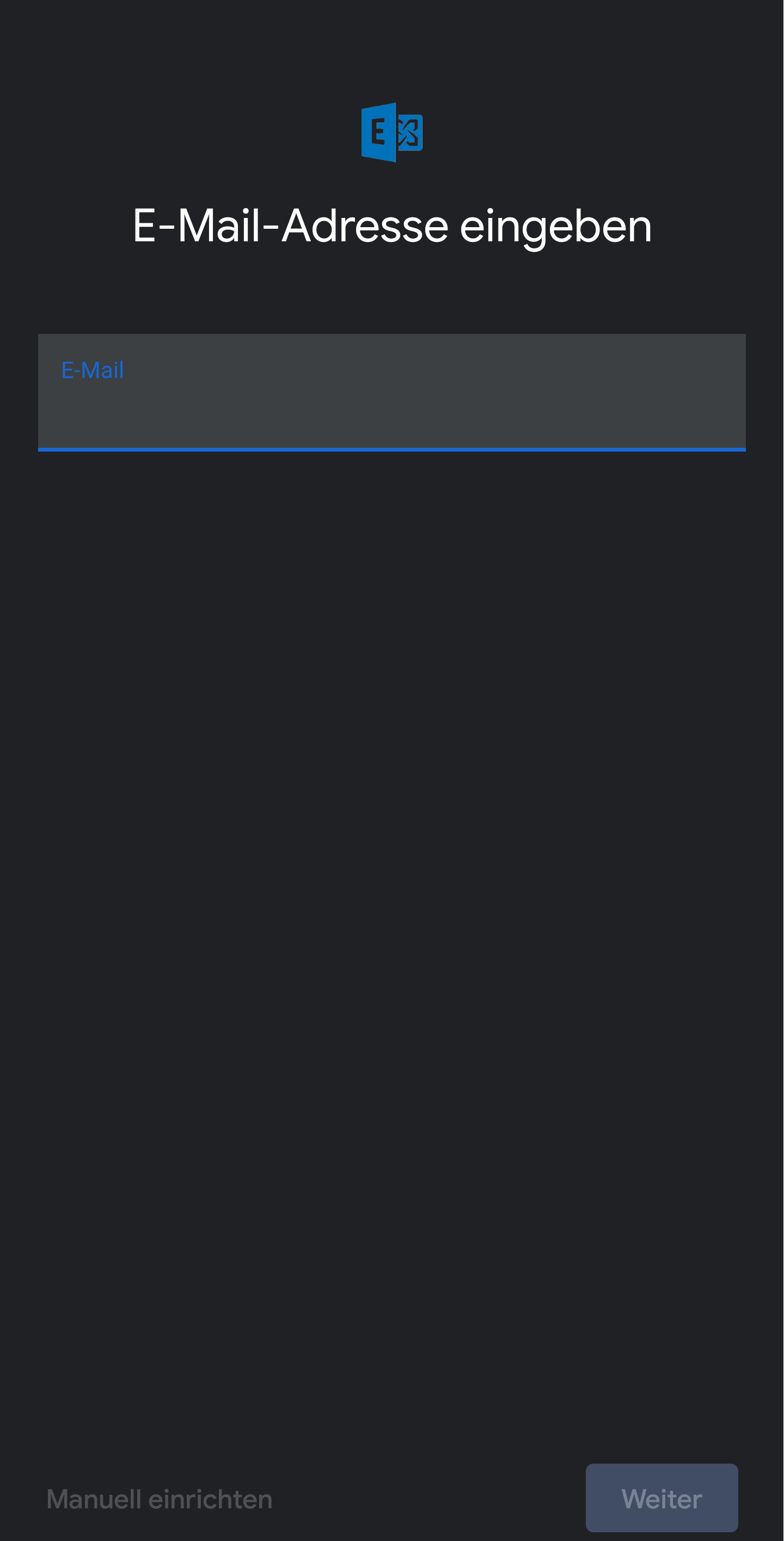 E-Mail Adresse angeben