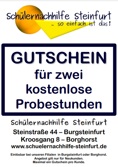 Gutschein Probestunden