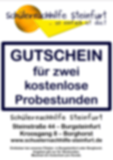 Gutschein Probestunden