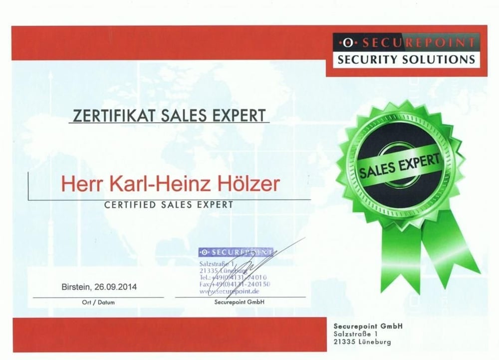 Sales Expert Zertifikat, 2014