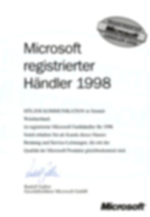 Microsoft Handelspartner 1998