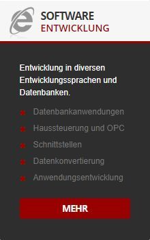 Software Entwicklung. Entwicklung in diversen Entwicklungssprachen und Datenbanken  