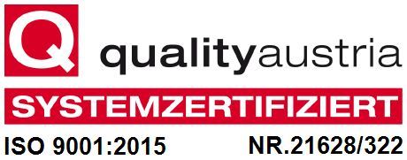 Logo ISO:9001 Zertifizierung qualityaustria